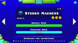 прохождение уровня stereo madness в GD на 3 монеты