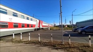 🇷🇺ТЭП70БС-183 с двухэтажным поездом Чебоксары — Москв