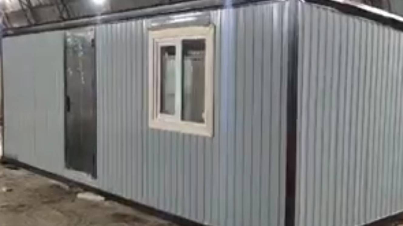 Бытовка строительная металлическая с ПВХ окнами | «ПромСнаб» смотреть онлайн