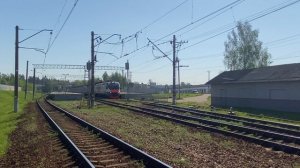 Электропоезд ЭП2Д-0141 станция Звенигород до станции Лобня. 23.05.2025.