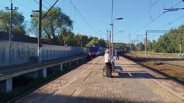 Электропоезд ЭП2Д-0099 ЦППК станция Дмитров 6.09.2024 смотреть онлайн