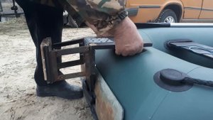 усиление и доработка навесного транца для лодки БАРК 3