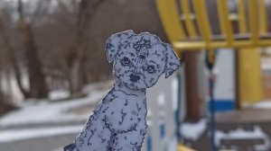 ☃️ зимняя прогулка с бумажной собакой на детской пло?