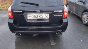 выхлоп outback ez30. банки ajs apexi n1 (холодный пуск)