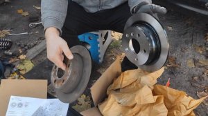 Mercedes w169 замена задних тормозных дисков и колодок. #mercede