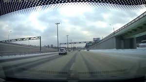 Буксировка на гибкой сцепке в гололедицу.