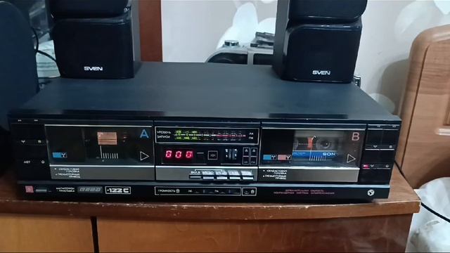Кассетная дека магнитофон Вега мп122с после профилакти смотреть онлайн