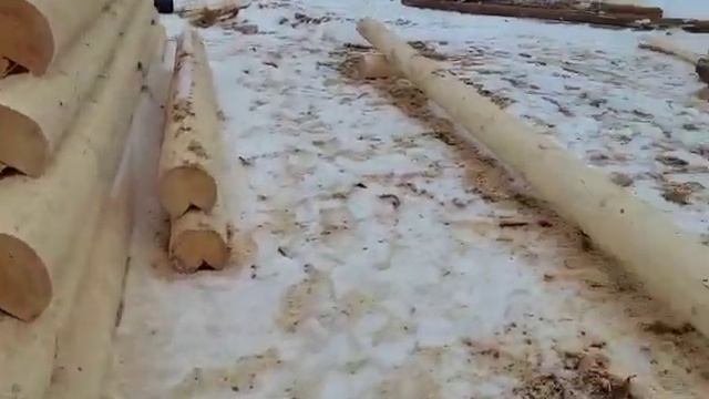 Баня 5×6 с огромной террасой 5 метров! Рубка "в чашу".
