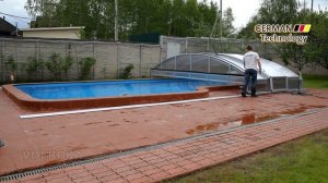 Павильон для бассейна модель CARAT - 11,0х6,35х1,45м. Цвет профиля Серебро.