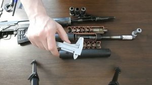 Глушитель на ствол без резьбы. Silencer for barrel without thread. рдт