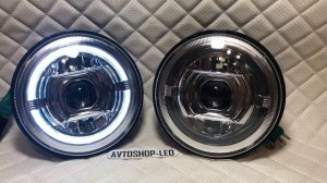 Фары светодиодные LED Niva Нива "G-style" Хром