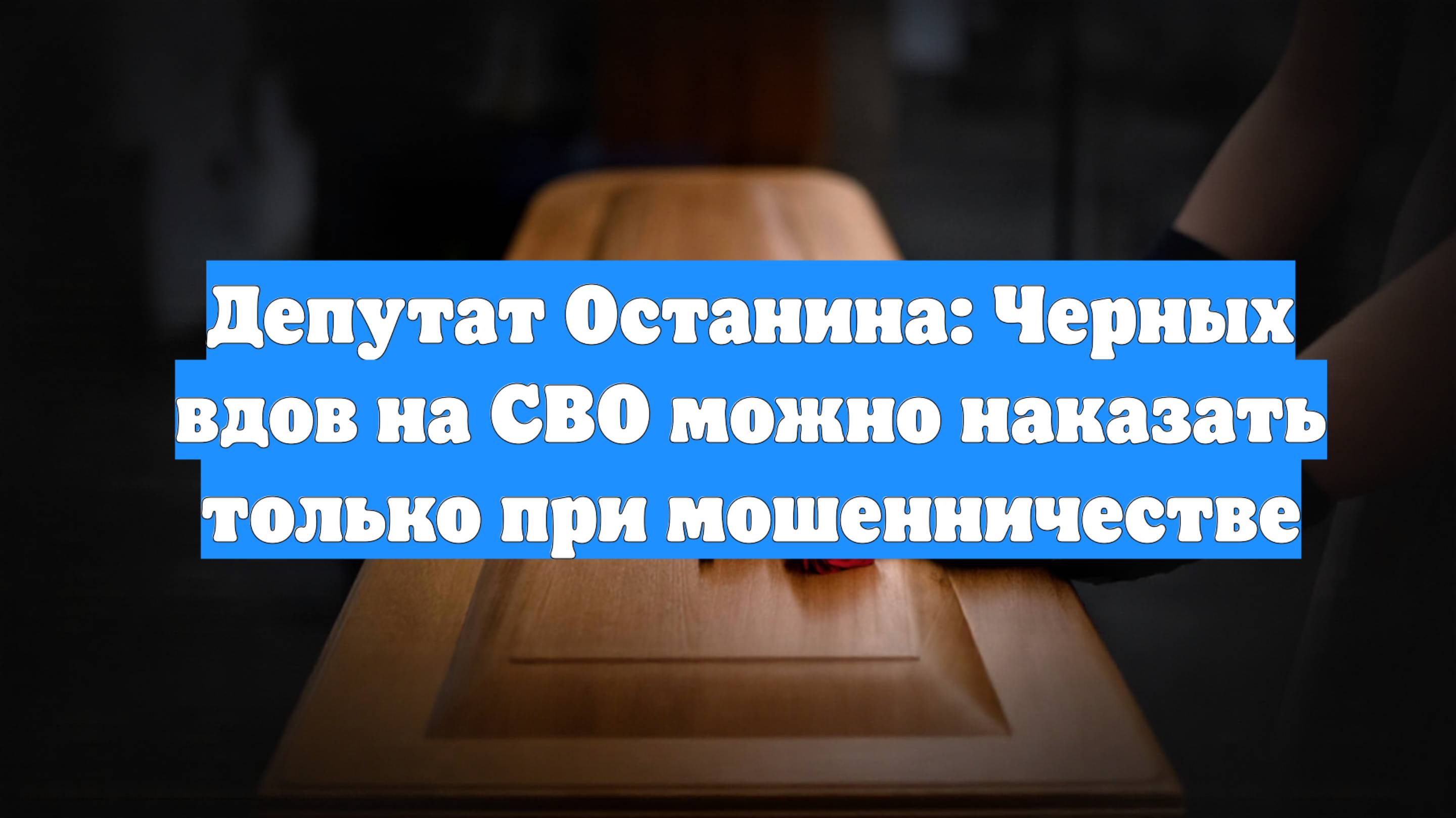 Депутат Останина: Черных вдов на СВО можно наказать только при мошенничестве