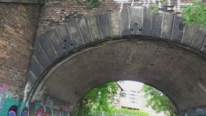 Варшава Форт В-Ща Старый ЖД мост и станция W-Szcza Wiadukt Kolei Nieczynna stacja Warszawa Odolany