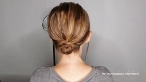 Hair Tutorial/ 2 варианта прически "Пучок" на коротких волоса?