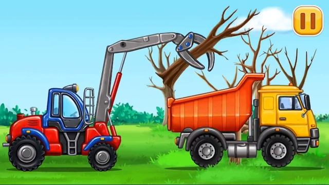 Строительные машинки. часть 1. Лесопогрузчик. Build a House. |