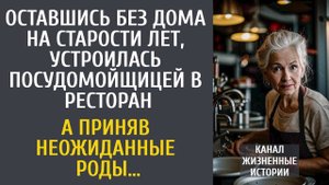 Оставшись без дома на старости лет, устроилась посудомойщицей в ресторан… А приняв неожиданные роды…