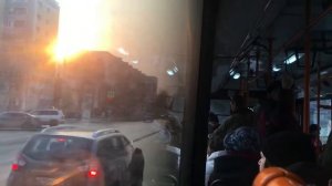 Поездка на автобусе МАЗ 104.Х25. Город Нижневартовск. Мар