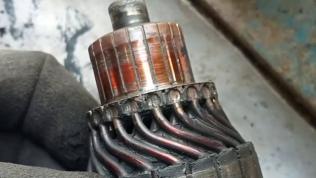 визуальный осмотр якоря, для выявления дефектов смотреть онлайн