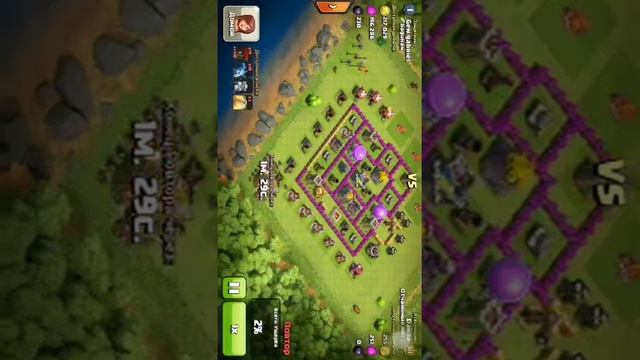 #3 Чась по игре Clash of clans . 2 Повтора нападениями Шариками и мухами . смотреть онлайн
