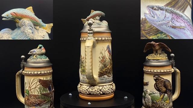 "Форель" Винтажная пивная кружка ( bierkrüge) Германия ману смотреть онлайн