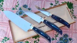 Наборы кухонных ножей из 3 х штук, кованая х12мф, всадно?