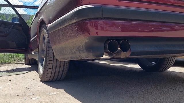 BMW E34 525 выхлоп EISENMANN exhaust sound #bmw смотреть онлайн