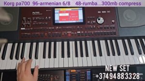 new set 2025 Korg pa700 96- Armenian 6/8 48-rumba ... 300mb compress styles sounds super full зв?