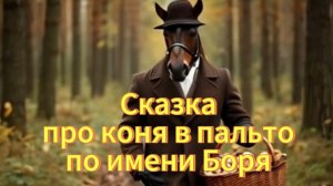 Конь в пальто по имени Боря, сказка созданная мною и нейросетью. Прикол.