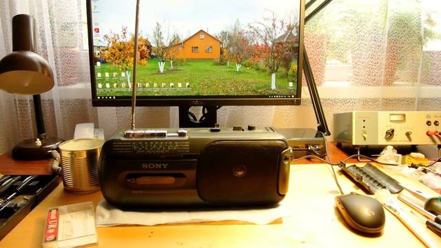 Магнитола "SONY CFM-155L" после ремонта смотреть онлайн