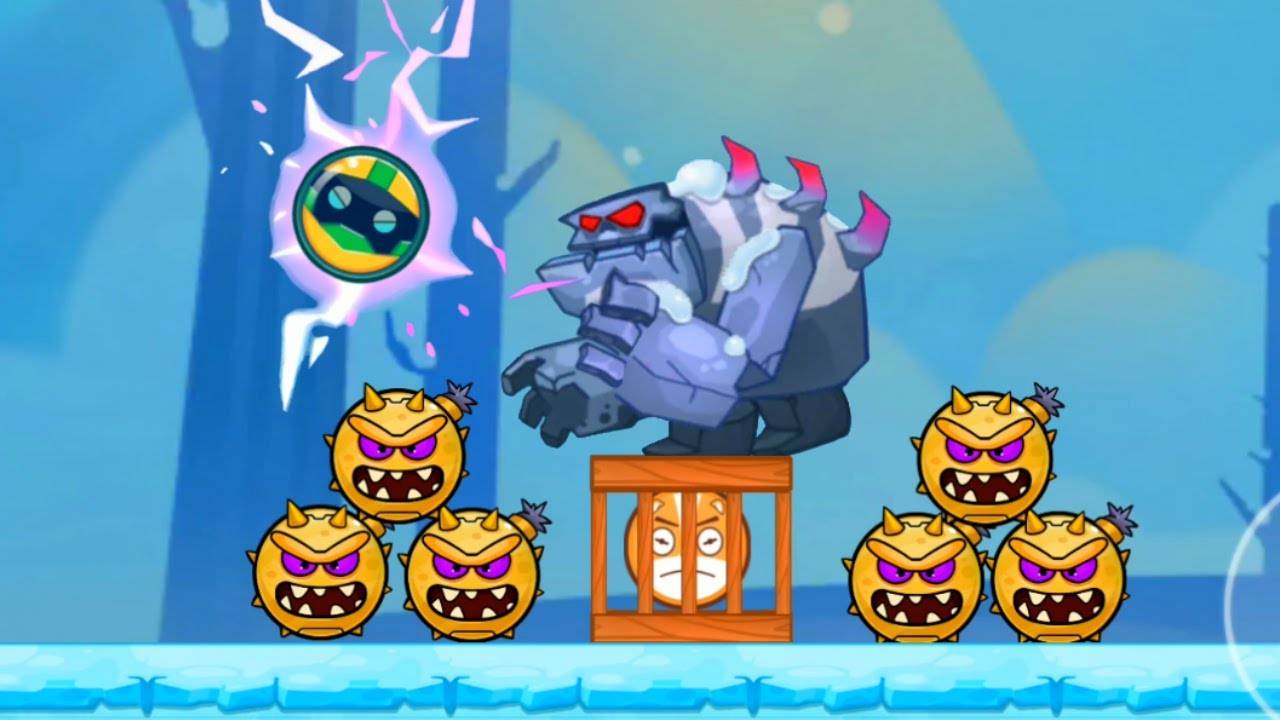 Злой Красный Шар в игре Angry Ball Adventure Уровни 58-60 Босс смотреть онлайн