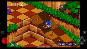 я играю в игру Sonic 3D Blast на приставке сега теперь на планшете 🎮🕹️