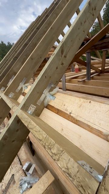 Монтаж стропильный системы, стройка, срубы, теплая кры смотреть онлайн