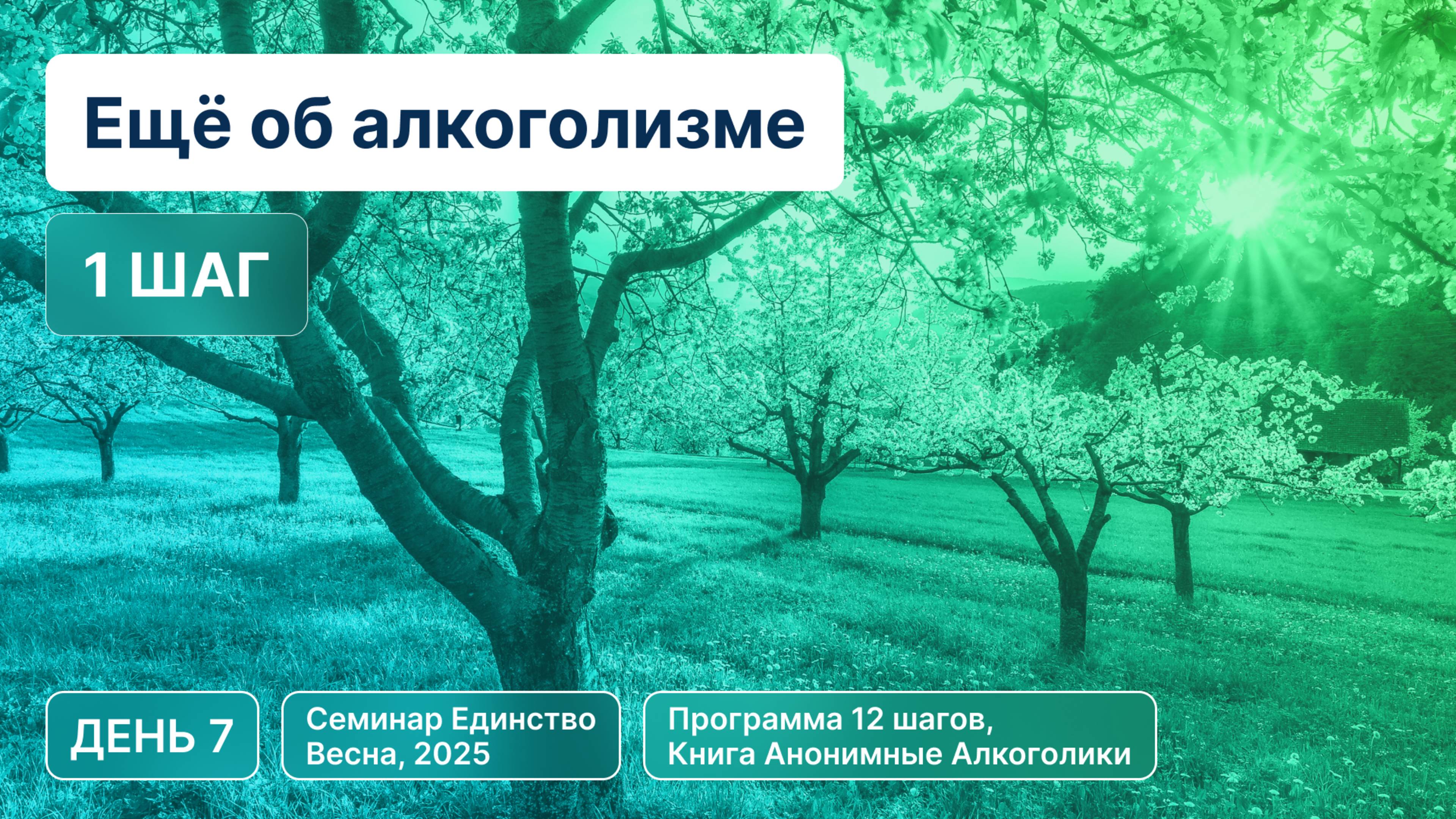 День 7 - Глава «Ещё об алкоголизме» (1 шаг)
