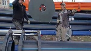 Этап нагрева при стыковой сварки ПНД труб - ATLANT A 630