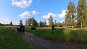 эвакуация Маверик BRP через брод на прицепе