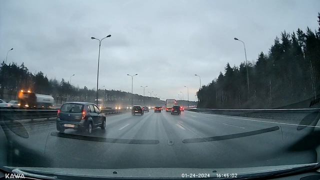 Видеорегистратор KAWA Dash Cam D6.  День, сумерки. смотреть онлайн