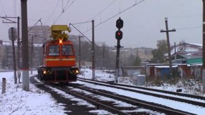 Мотовоз МПТ6.4-697 следует по перегону Саранск - Ялга