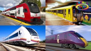 Изучаем поезда для детей, видео про железнодорожный т?