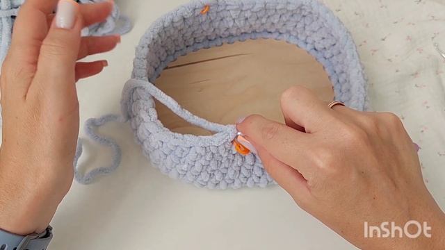 Вяжем люльку из плюшевой пряжи. Расскажу, как вяжу я смотреть онлайн