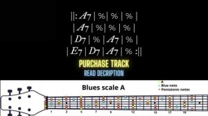 Outlaw Shuffle Blues Backing Track in A