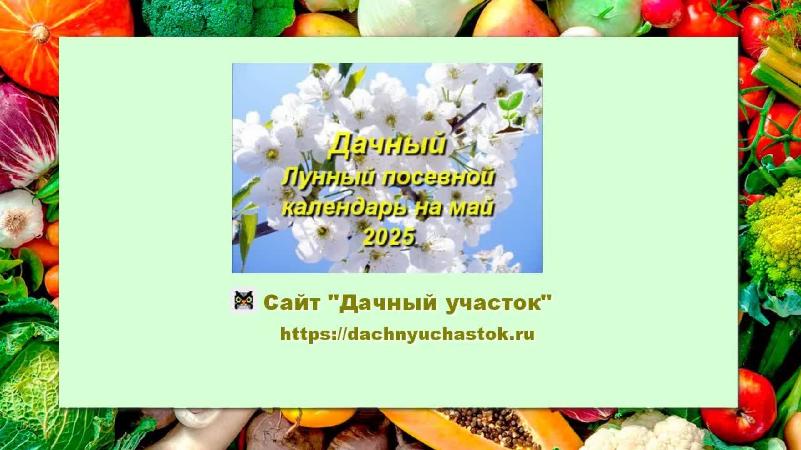 Лунный посевной календарь на май 2025 года