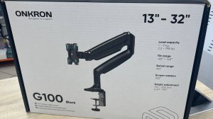Крепление для мониторов ONKRON G100 [13" - 32", до 9 кг, VESA - 100 x 100, 75 x 75, черный] СБОРКА