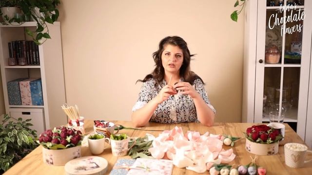 Live with Anna - Букет в чаша - Annas  Chocolate Flowers