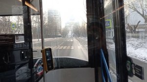 Первый день работы электробуса на маршруте 736