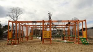 Монтаж быстровозводимого веревочного парка в  поселк?