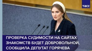 Проверка судимости на сайтах знакомств будет добровольной, сообщила Депутат Горячева