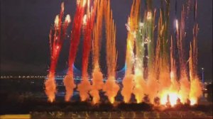 Дымовой салют на свадьбе в Роял Бич СПб. Пиротехническое шоу