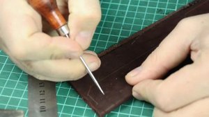 Как сделать ножны для ножа без развёртки/Knife sheath из кож