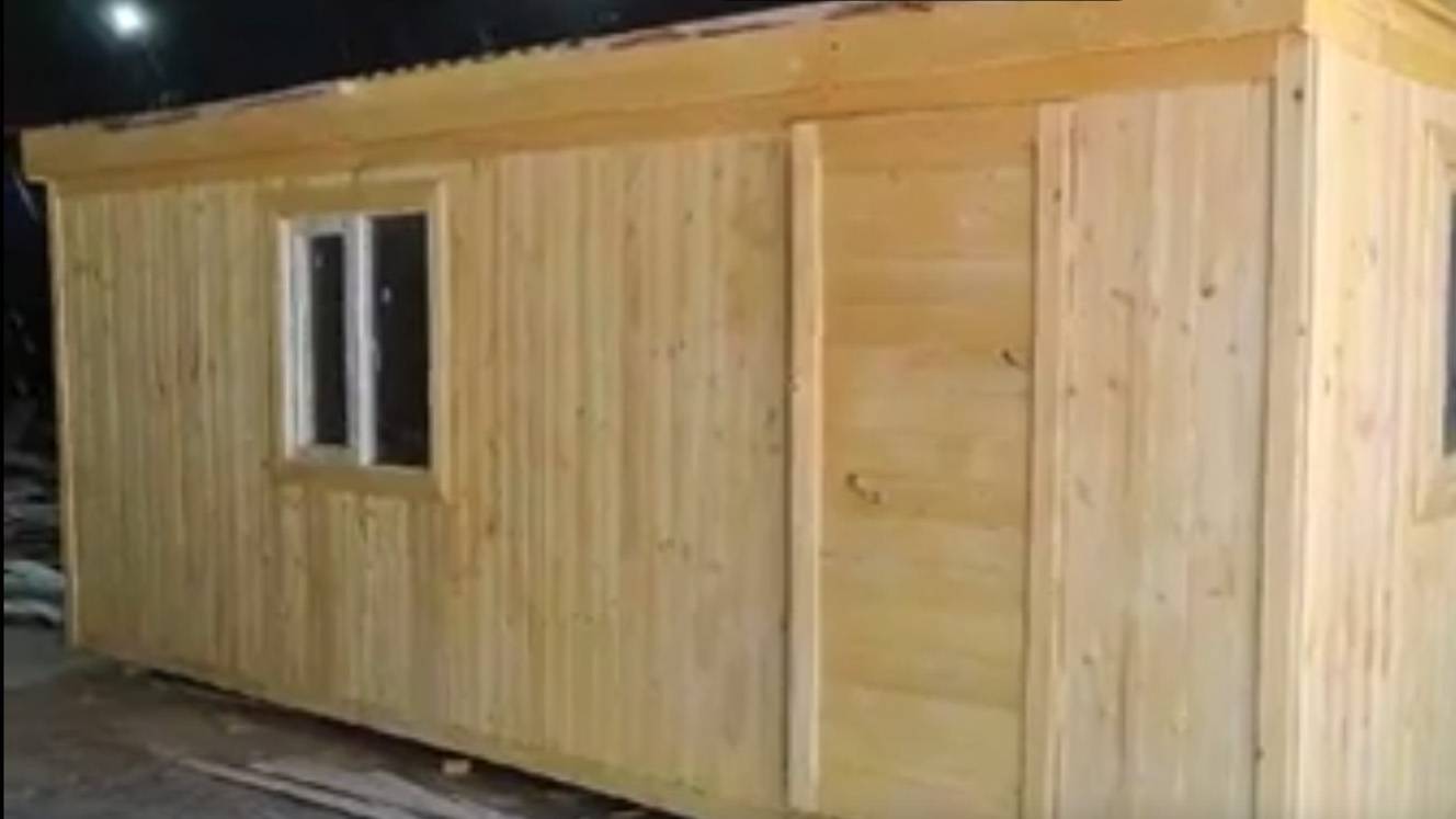 Бытовка с большим окном в Московской области | «ПромСнаб» смотреть онлайн