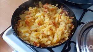 Жареная картошка.Поговорим о чугунной сковородке